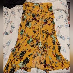 Floral Yellow Skirt